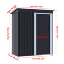 Garden Sanctuary 5 x 3 FT Outdoor Metal Storage Shed with Lockable Door for Garden