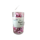 Christmas Sparkle Tube of 40 Shatterproof Baubles 6cm - Pink