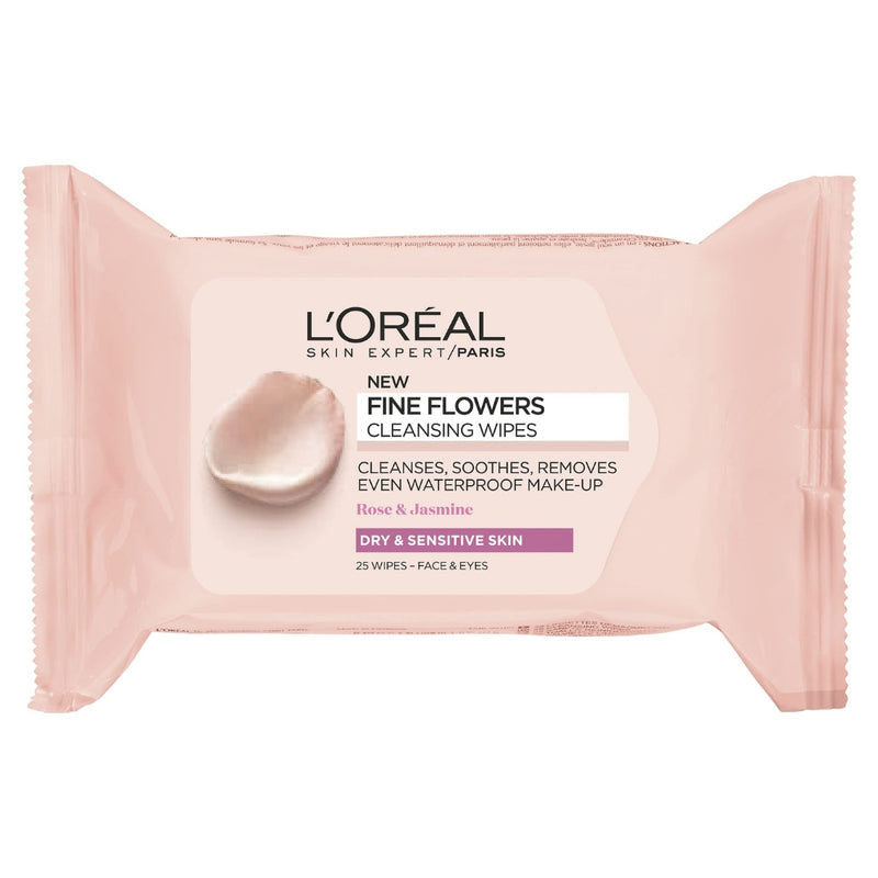 Loreal Fine Flowers Cleansing Wipes Dry/Sensitive Skin