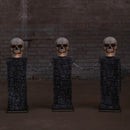 90cm x 1.2m Battery Powered Light Up Halloween Skull Fence with LEDs