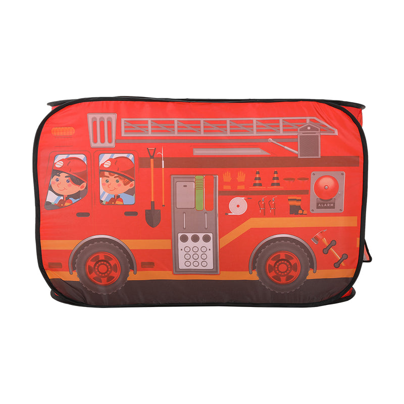 Kidkid Fire Engine-Themed Play Tent with 2 Top Openings