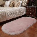 Lifeideas Oval Pink Plush Shaggy Rug