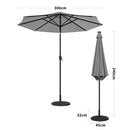 Livingandhome Outdoor Solar 24 LED Lights Patio With Crank For Patio Market With Base
