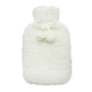Lewis's Hot Water Bottle with Teddy Fleece Cover 2L - Cream
