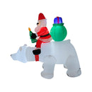 Lifeideas 2.1M Inflatable Santa Claus Riding a Polar Bear
