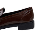 Casual Closed Toe Slip-on Penny Loafers With Low Heel - Brown