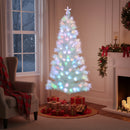 Lifeideas 6FT/1.8M Pre-Lit Artificial Christmas Tree With Foldable Metal Stand