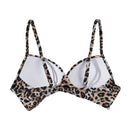 High-waisted Two-Piece Swimsuit Set Black Leopard