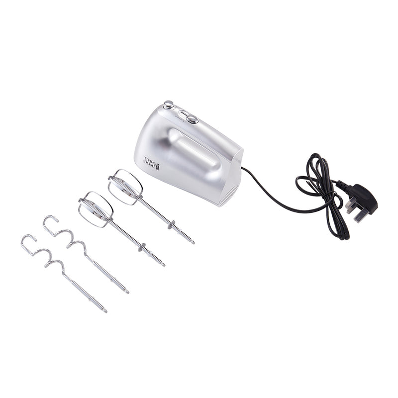 Livingandhome 250W Silver Hand Mixer Electric Whisk With 5 Speeds