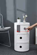 Livingandhome Cylindrical Plastic Storage Drawer Unit