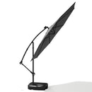Livingandhome Outdoor 32 LED Lighted Patio Umbrella With Crank Lift System