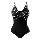 V-Neck One-Piece Swimsuit