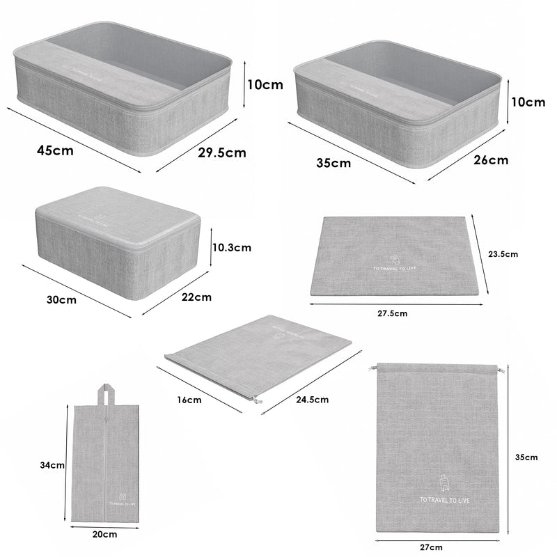 Lifeideas 7Pcs Packing Cubes Clothes Bag Set