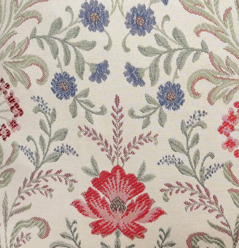 Enhanced Living Red Floral, 100% Blackout, Thermal Curtains with Tape Top Header - Pair