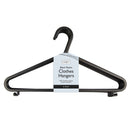 Habit Clothes Hangers Pack of 8 - Black Plastic