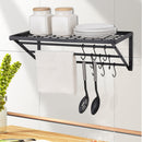 Lifeideas Kitchen Wall Mounted Metal Pot Rack with Hangers