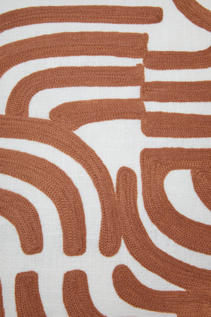 Bosie Ozella Natural And Terracotta Square Cushion