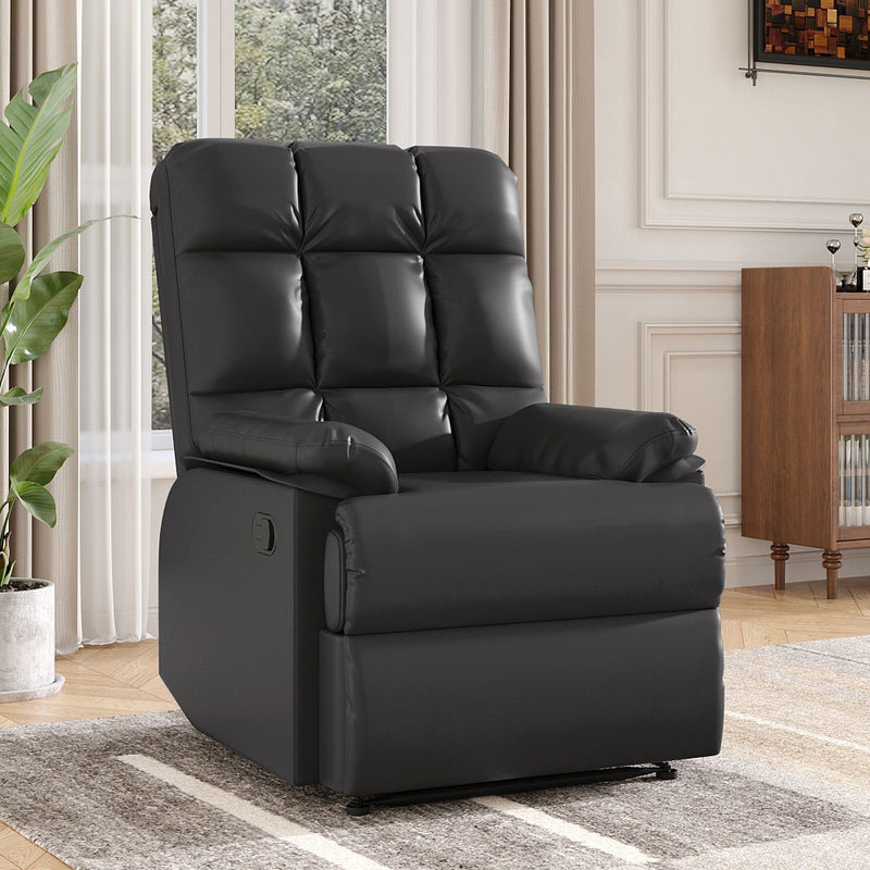 Livingandhome Faux Leather Upholstered Recliner Armchair