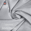 Velvet Chenille Thermal Fleece Lined Single Ring Top Door Curtain