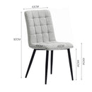 Livingandhome 4Pcs Tufted Modern Armless Dining Chairs With Metal Legs