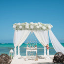 Lifeideas Silk White Rose Row for Decoration