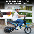 AIYAPLAY 24V Battery Powered Ride On Motorcycle with Rear Suspension