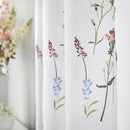 Spring Embroidered Lined Voile Pencil Pleat Taped Top Curtains