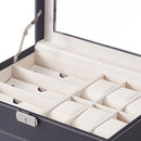 Sheonly Black Jewellery Storage Box with Transparent Lid