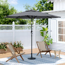 Livingandhome 3M Large Rotating Patio Parasol for Outdoor Sunshade and Rain