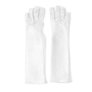 Elegant Mid-length Satin Gloves White