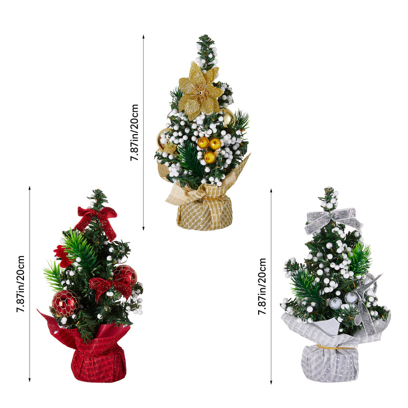 Lifeideas 3PCS Mini Tabletop Christmas Trees