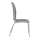 Livingandhome Modern Grey Faux Leather Chair