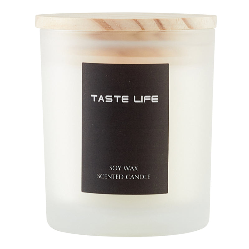 Lifeideas Handmade Soy Wax Scented Candle in Frosted Glass Jar