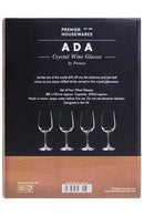 Ada Set of Four Crystal Wine Glasses