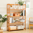 Livingandhome 4-Tier Bamboo Book Storage Shelf