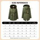 Hooded Mid-length Coat With Detachable Faux Fur Trim