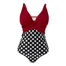 V-Neck One-Piece Swimsuit