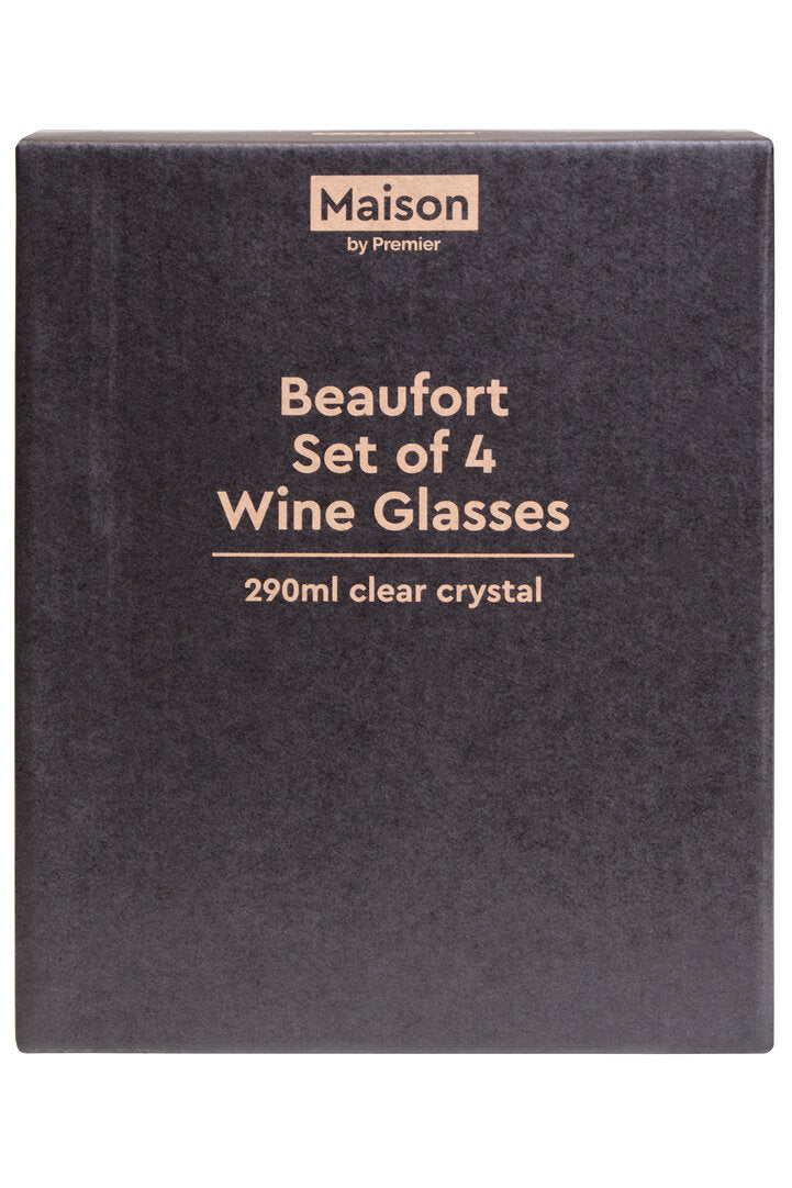 Beaufort Crystal Wine Glasses Set Of Four