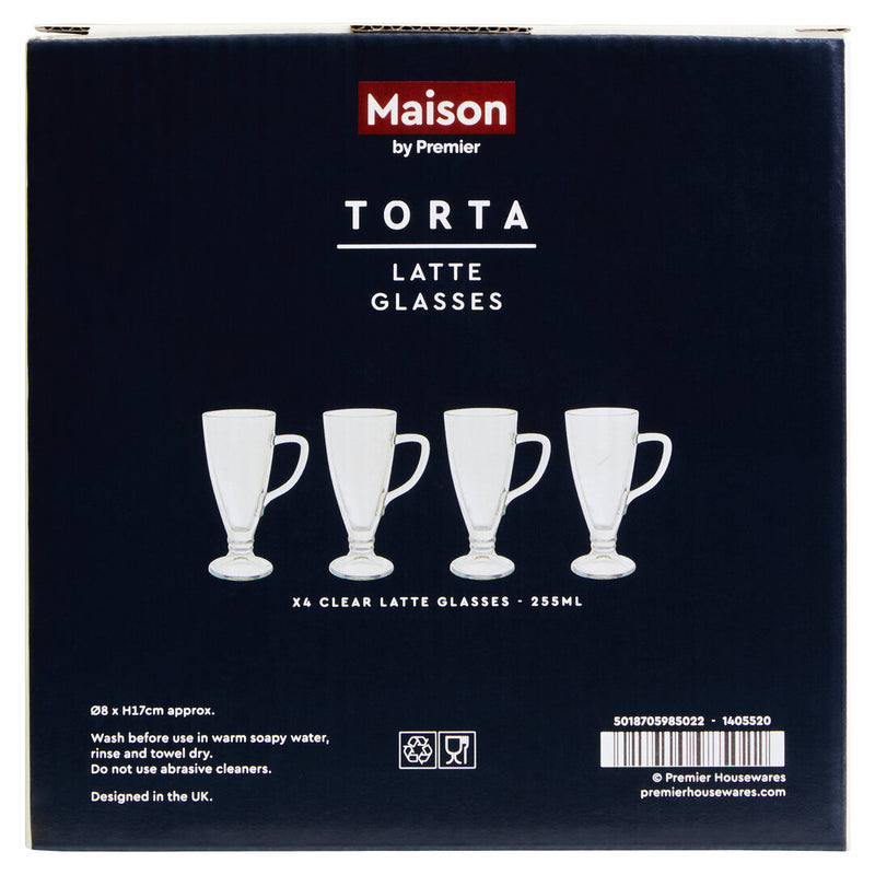 Torta Set Of Four Latte Glasses