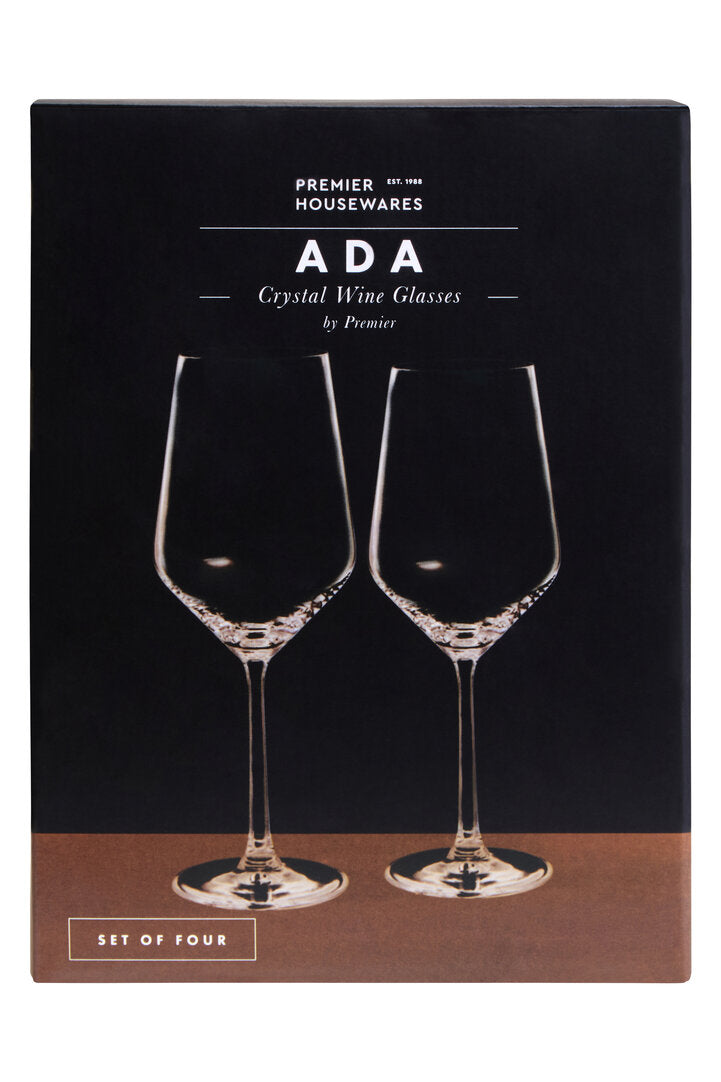 Ada Set of 4 Crystal Wine Glasses