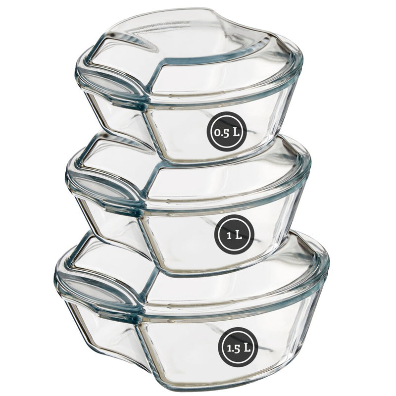 Set Of Three Casserole Dishes