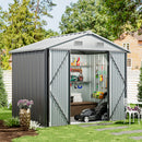 4*6FT/6*8FT/10*8FT/10*12FT Metal Garden Storage Shed With Lockable Door