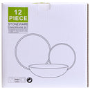 Elmira Twelve Piece Blue Stoneware Dinner Set