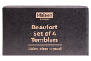 Beaufort Set of 4 Crystal Large Tumblers