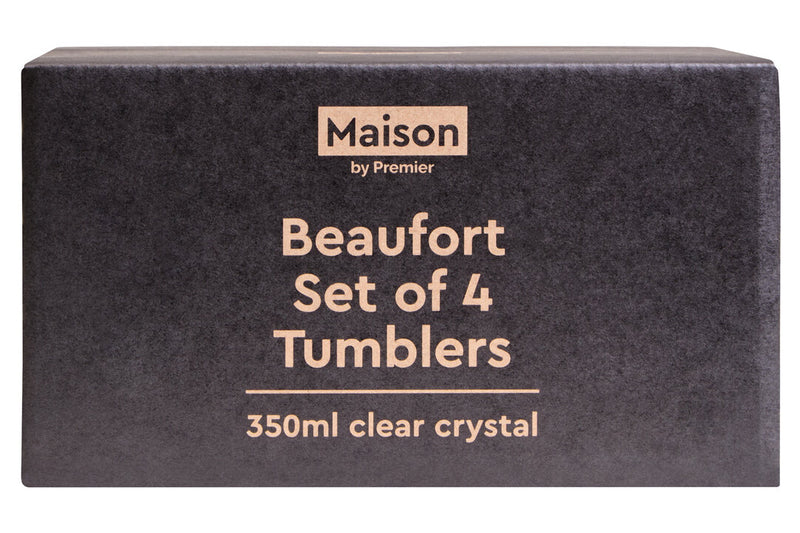 Beaufort Set of 4 Crystal Large Tumblers