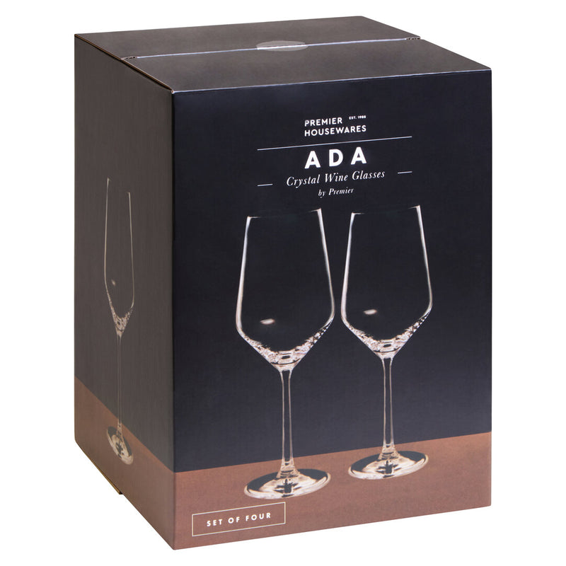 Ada Set of 4 Crystal Wine Glasses