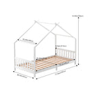 Kidkid Pine Frame Bed with House Design