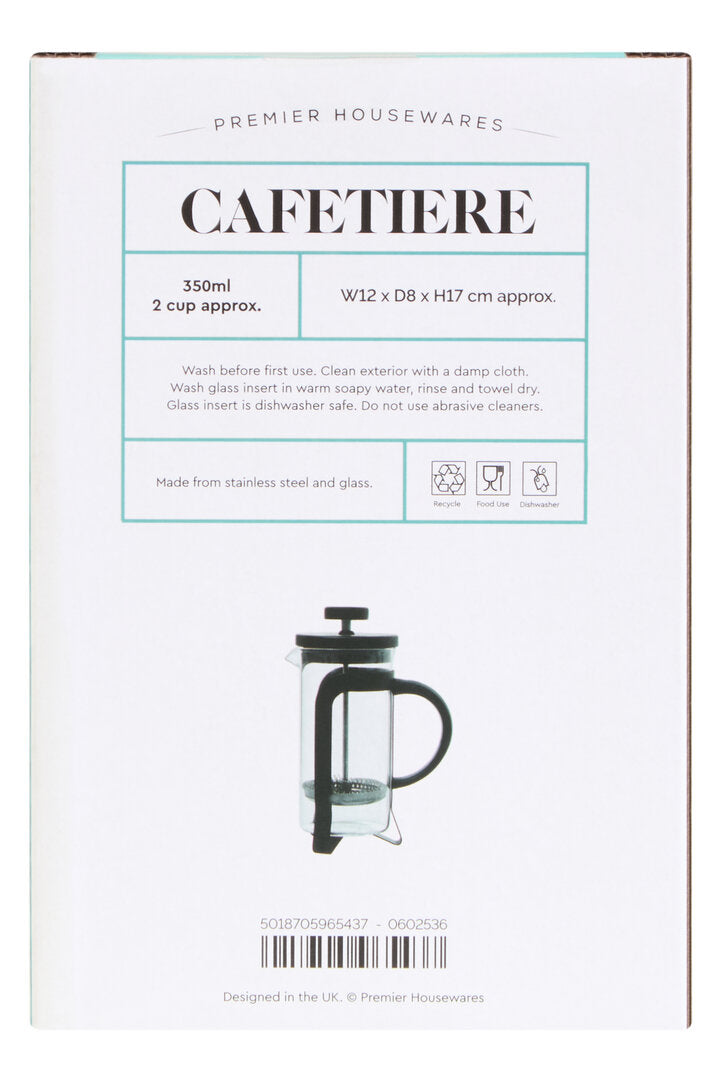 Akeala Matte Black Cafetiere 350 ml