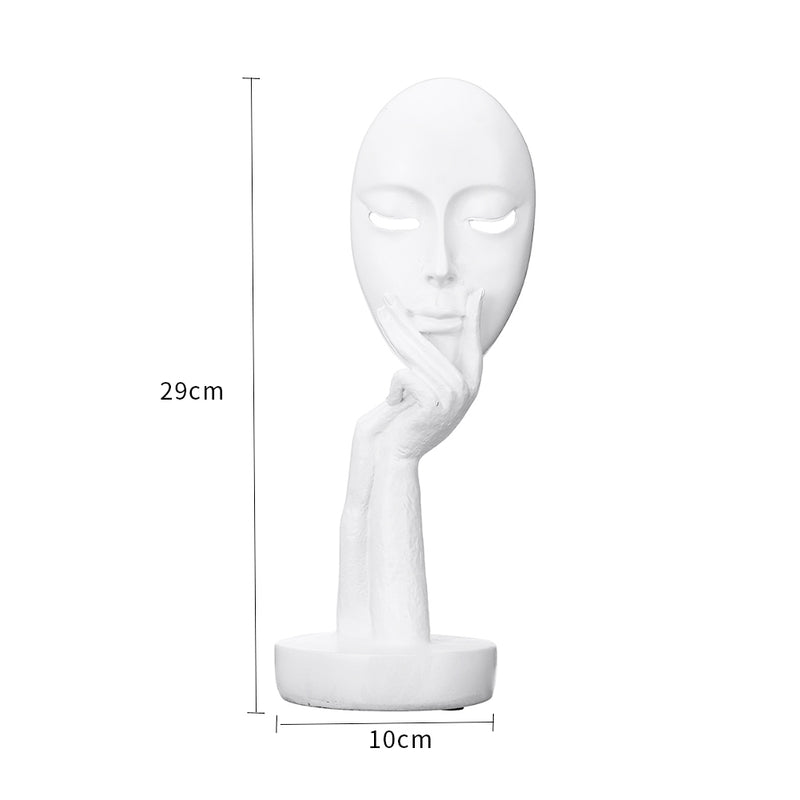 Lifeideas Abstract Resin Woman Face Statue Home Decoration