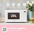 Comfee 700W 20L Countertop Microwave Oven with LED Display